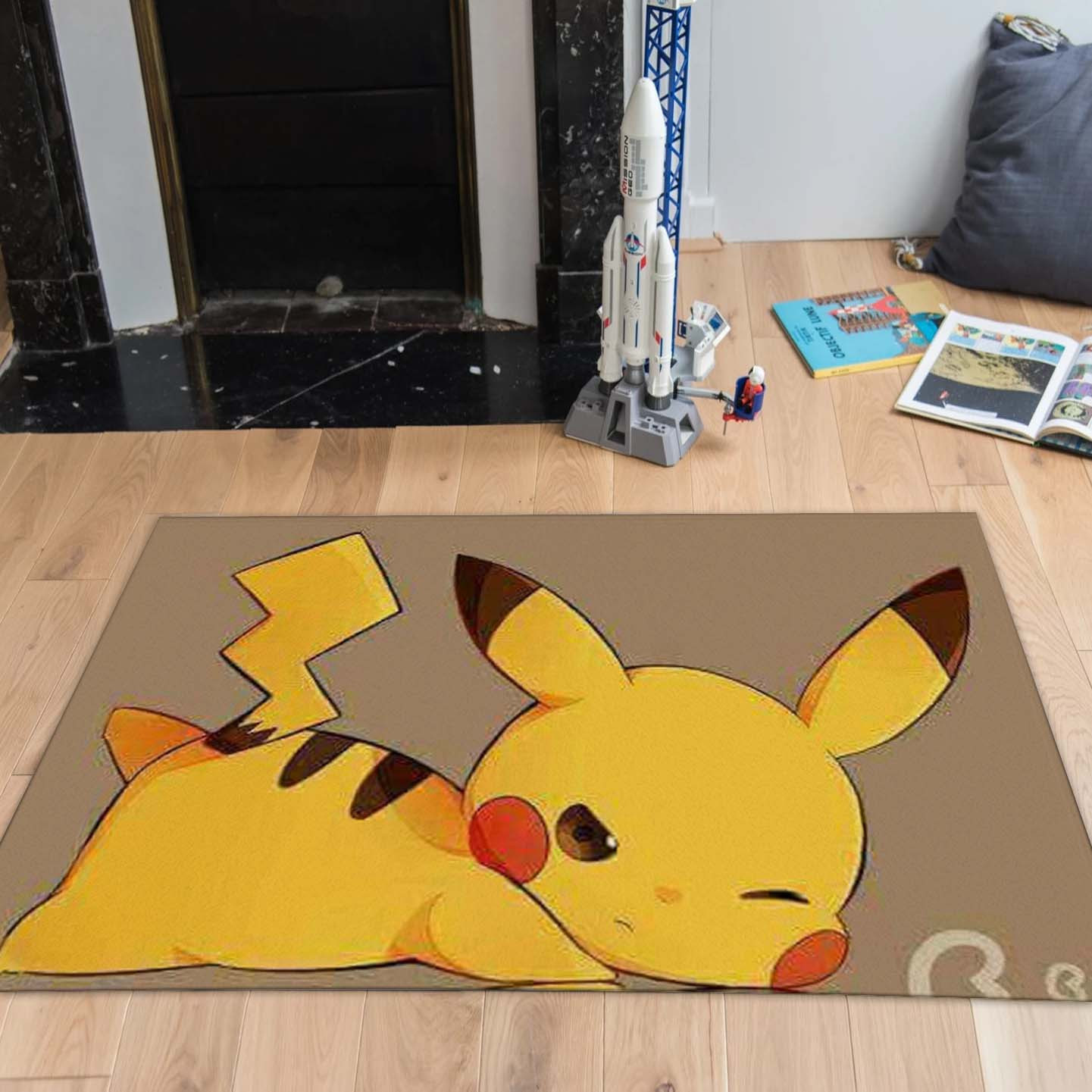 Pikachu Pokemon Sleeping Carpet Area Rugs - Lovely Product UK