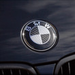 7pcs Emblem Black Center Wheel Caps: Carbon Fiber Black Emblem 4pcs Wheel Center Caps 68mm, 1pcs Hood Emblem 82mm, 1pcs Trunk Logo 74mm, 1pcs Steering Wheel Decal 45mm