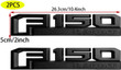 2pcs for F150 Lariat Emblem, OEM Side Fender Emblems 3D Badge Nameplate Replacement fit F150 Origianl Genuine (Black)
