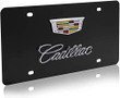 Black 3D Stainless Steel License Plate Cover for Cadillac, Cadillac tag License Plate for All Models