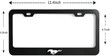 2 Pcs Premium Aluminum Alloy License Plate Frame fit Mustang, for Mustang Tag License Plate