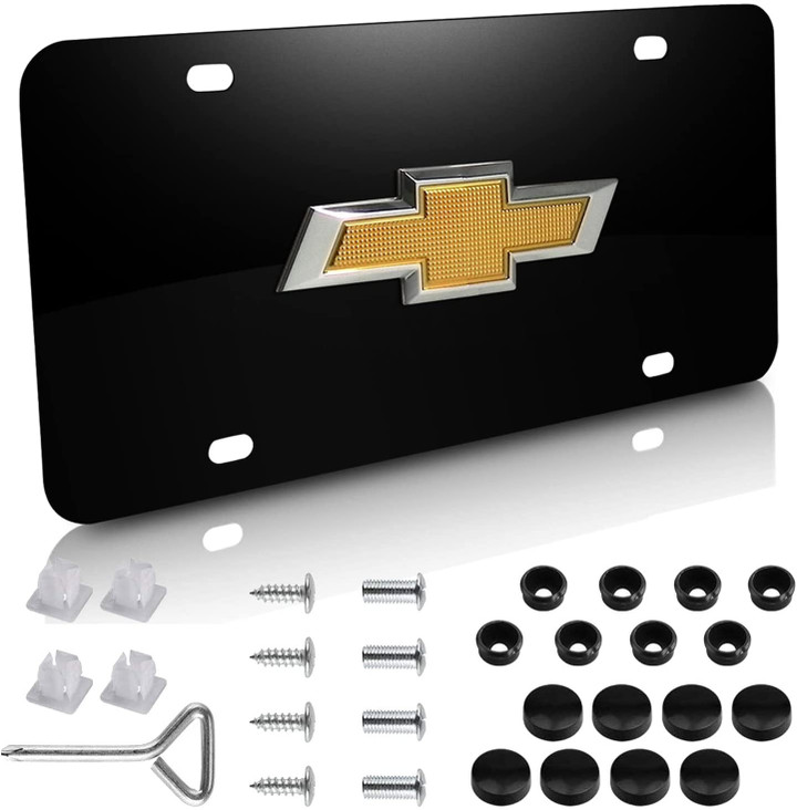 2 Pcs Premium Aluminum Alloy License Plate Frame,for Chevy Tag License Plate