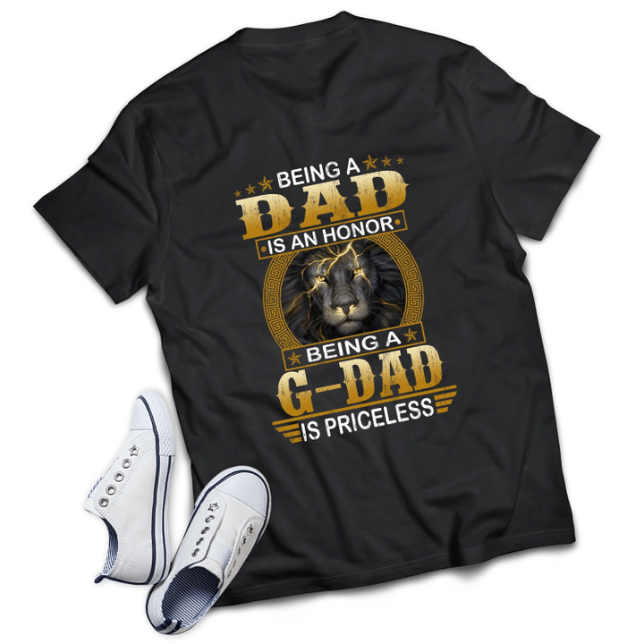 Being A G-Dad Is Priceless - Lion Back Happy Fathers Day Shirt Gift