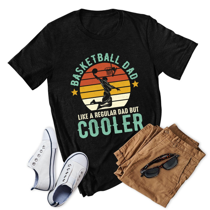 Basketball Dad Like A Regular Dad But Cooler Vintage Shirt Gift