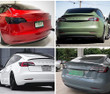Tesla Tailgate Insert Letters Rear Emblems, 3M Adhesive Backing, Compatible for Tesla Model 3/S/X/Y Series
