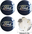 4PCS for Ford Wheel Center Caps, 54mm Rim Wheel Center Hub Caps Covers for Focus Taurus Fiesta Fusion Escape Edge Etc (Blue)
