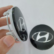4PCS for Hyundai Wheel Center Caps, 60mm Rim Wheel Center Hub Caps Covers for Elantra Tucson Ix35 Sonata Lafesta Etc (Black)