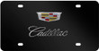 Black 3D Stainless Steel License Plate Cover for Cadillac, Cadillac tag License Plate for All Models