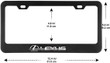 Car License Plate Frame for Lexus, 2 Pack Stainless Steel Auto Plate Frames Frames to Protect Plates,with Screw Caps Cover Set Suit, Applicable to US Standard car License Frame