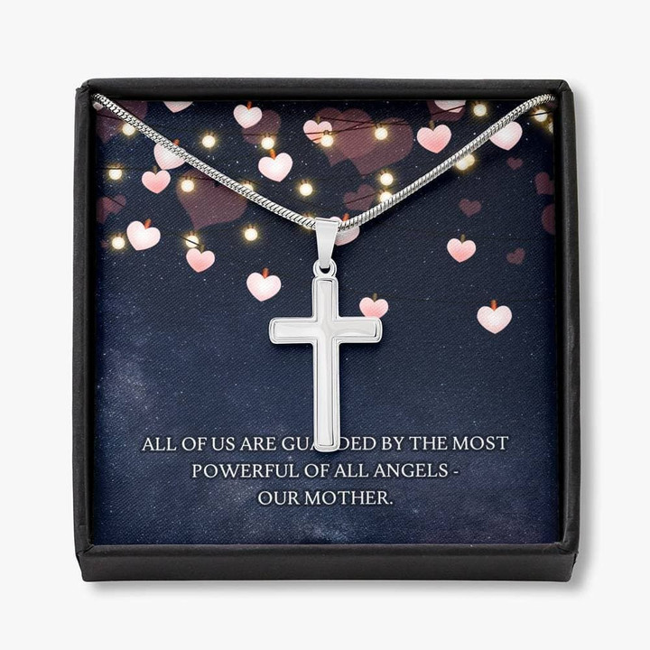 Guarded by our Mother Cross Necklace