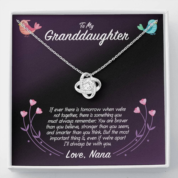 To My Granddaughter Love Nana Love Knot Necklace
