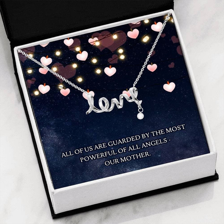 Guarded by our Mother Scripted Love Necklace