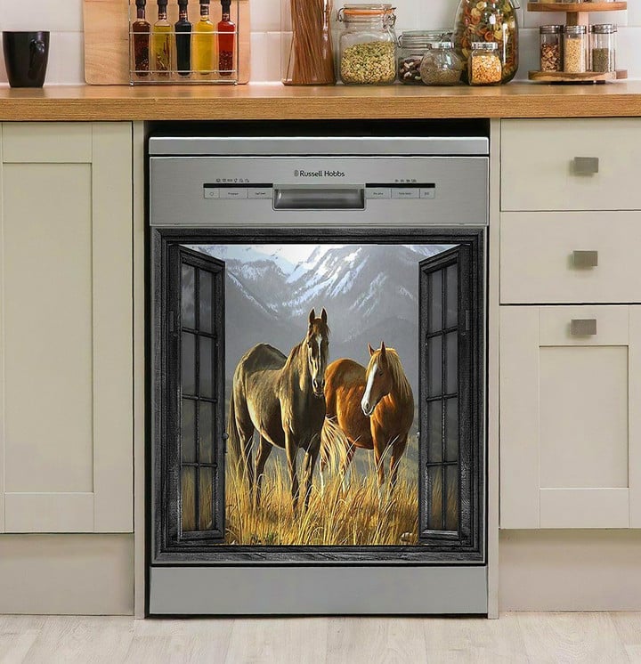 Horse Love Decor Kitchen Dishwasher Cover