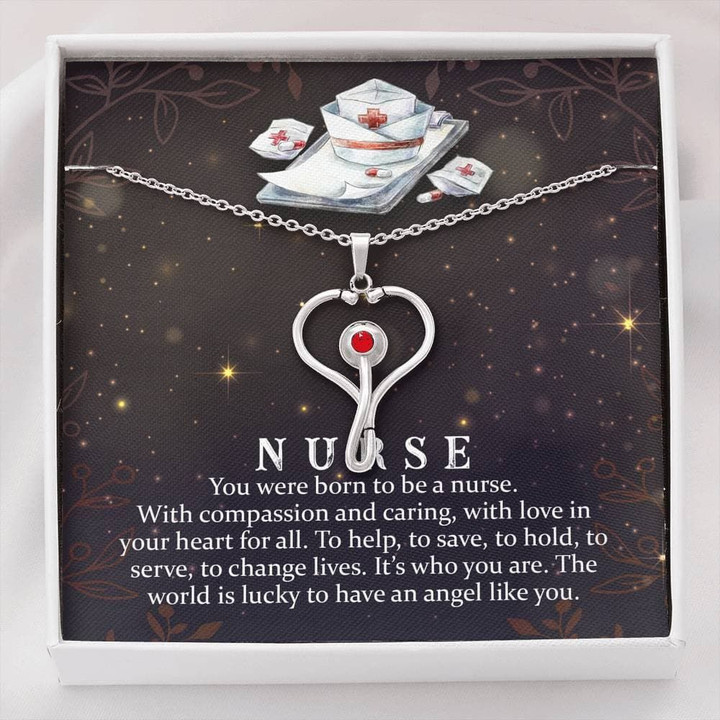 Nurse Crystal Stethoscope Necklace