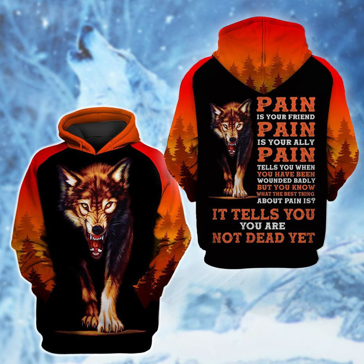 LIMITED EDITION- 3D WOLF HOODIE – 8012A
