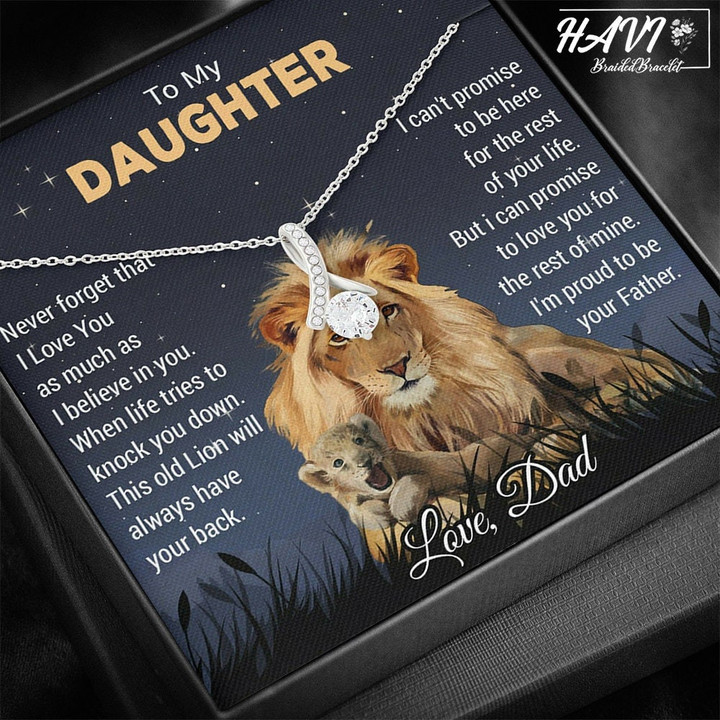 To My Daughter Necklace, Gift For Daughter From Dad, Gift For Daughter Necklace, Shineon Necklace, Daughter Gift