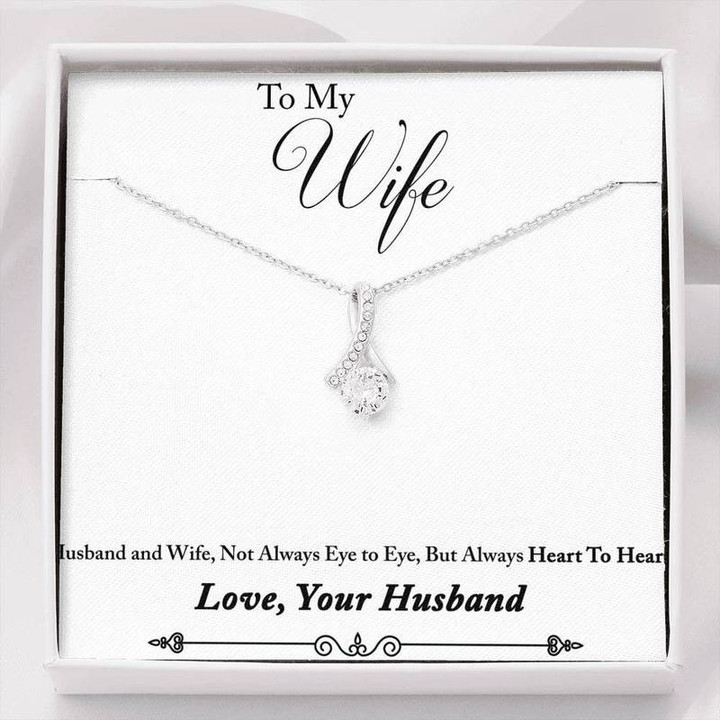 To My Wife Heart To Heart Alluring Beauty Necklace