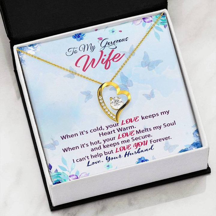 Gift for Wife- Love Necklace for Your Soulmate- Best Gift for Gorgeous Wife Necklace Gold Finish Chain, Best Gift Idea, Christmas gifts