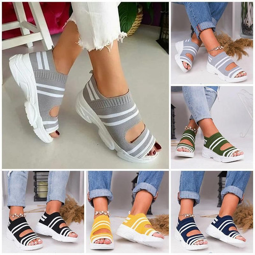 [#1 Trending Summer 2021] FleekComfy™ Casual Woven Wedge Comfy Open Toe Sandals