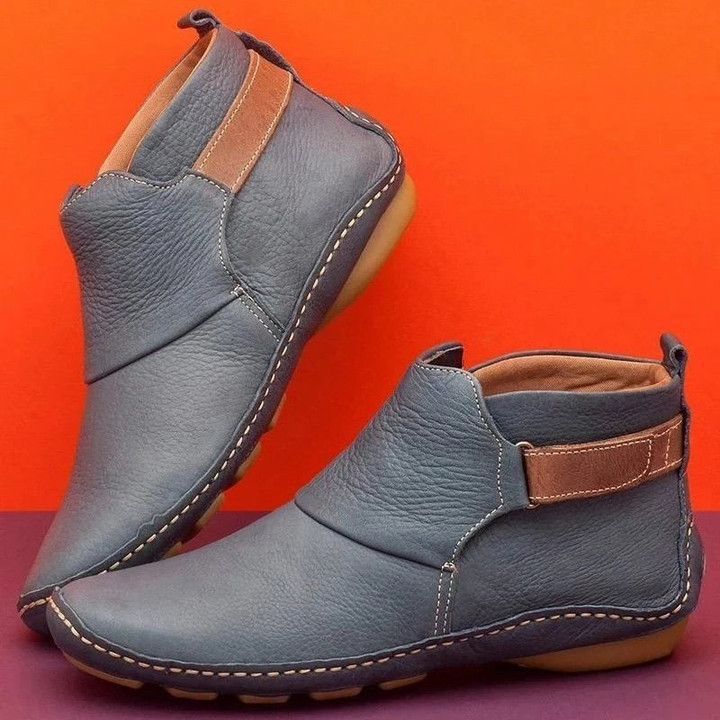 2021 Women Casual Comfy Daily Adjustable Soft Leather Booties