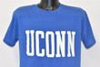 80s UConn University of Connecticut Blue White College t shirt Large