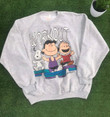 Peanuts Streetwear Vintage 90s Snoopy Friends Workout Cosy Sweater