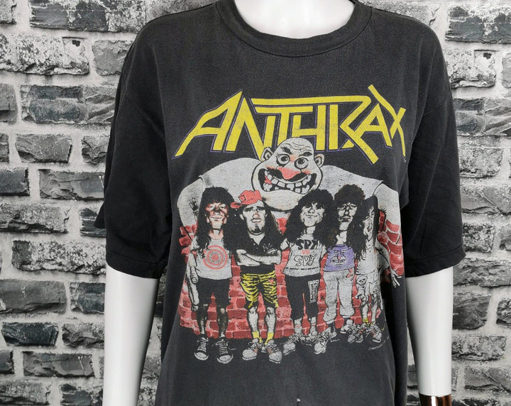 Anthrax 1988 Vintage T shirt State Of Euphoria Tour Tee  Mega Rare