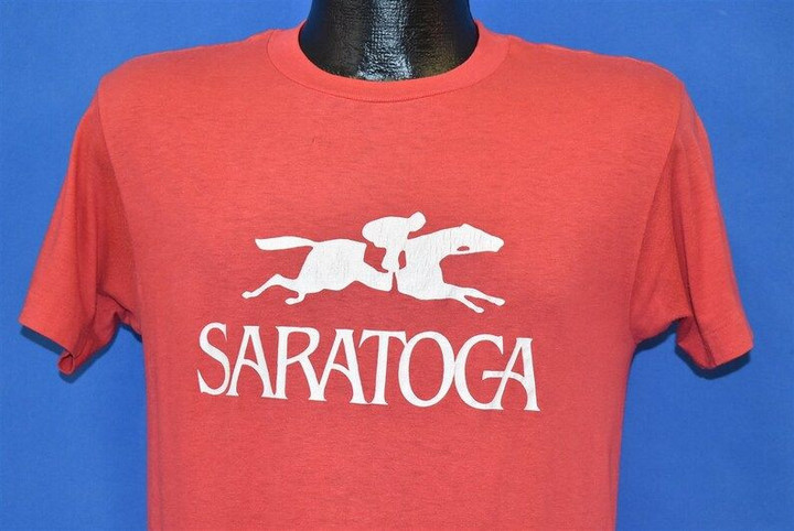 80s Saratoga Springs Race Track t shirt Small