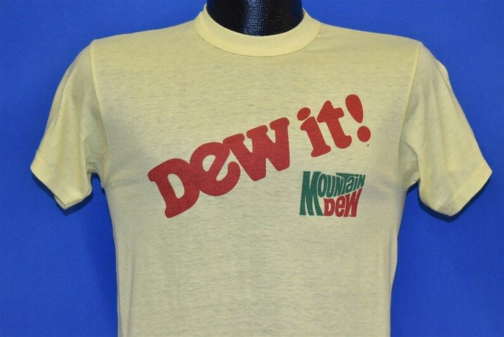 80s Dew It Mountain Dew Slogan t shirt Small