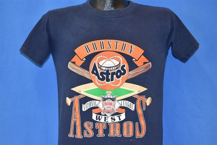 90s Houston Astros National League West  Baseball t shirt Small Vintage Tee