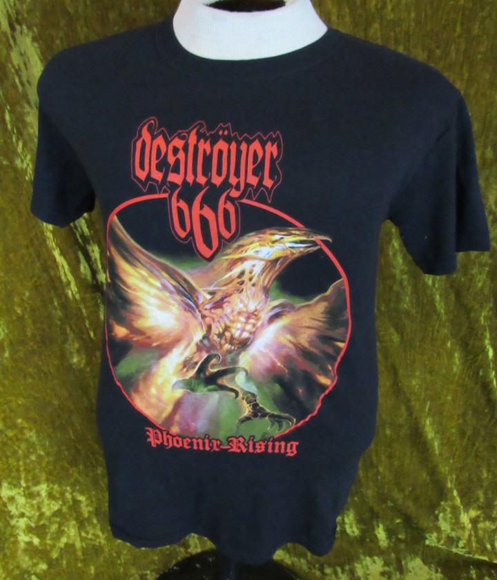 2000 Destroyer 666 Phoenix Rising Black Metald T shirt