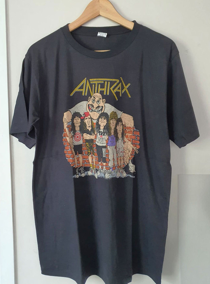 Anthrax T shirt Vintage Look Retro T shirt L 21