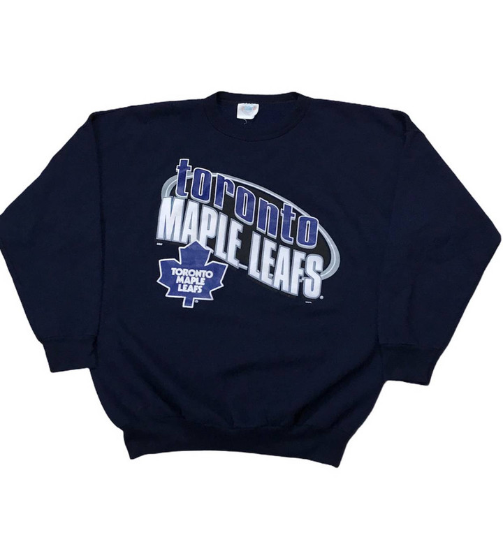 Made In Canada Nhl Vintage Vtg 1990s Toronto Maple Leafs Nhl Graphic Crewneck Sweater