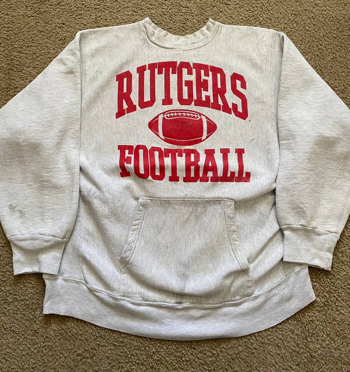 Streetwear Vintage Vintage 90s Rutgers Football Reverse Weave Style Crewneck