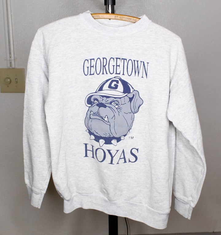 Tultex Vintage 90s Georgetown Hoyas Crewneck Gray Tri Blend