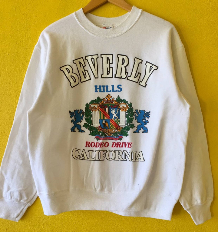 Beverly Hills Street Fashion Vintage Beverly Hill Rodeo Drive California Multicolor Big Lo