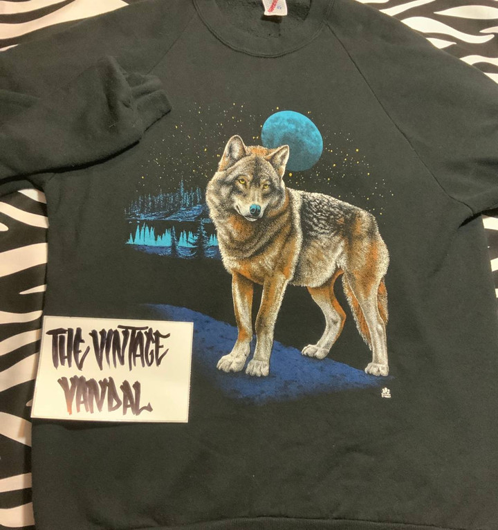 Animal Tee Jerzees Vintage Wolf Shirt