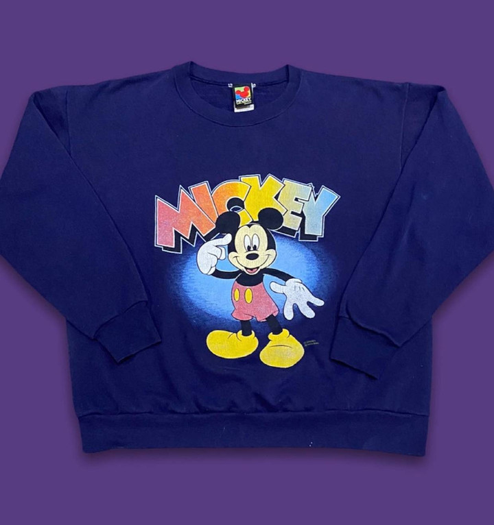 American Vintage Disney Vintage Vintage 90s Classic Mickey Mouse Disney Crewnec