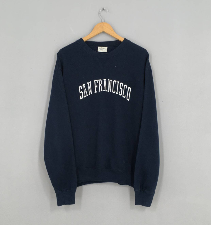 American Vintage Usa Vintage Vintage San Francisco Blue Sweater Vintage 1990s