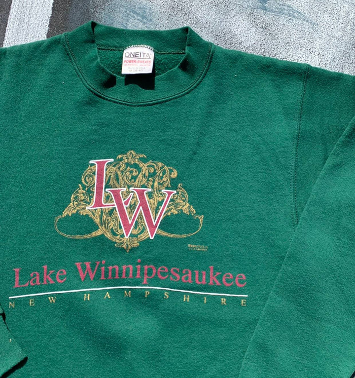 Made In Usa Vintage Vintage Lake Winnipesaukee New Hampshire Crewneck