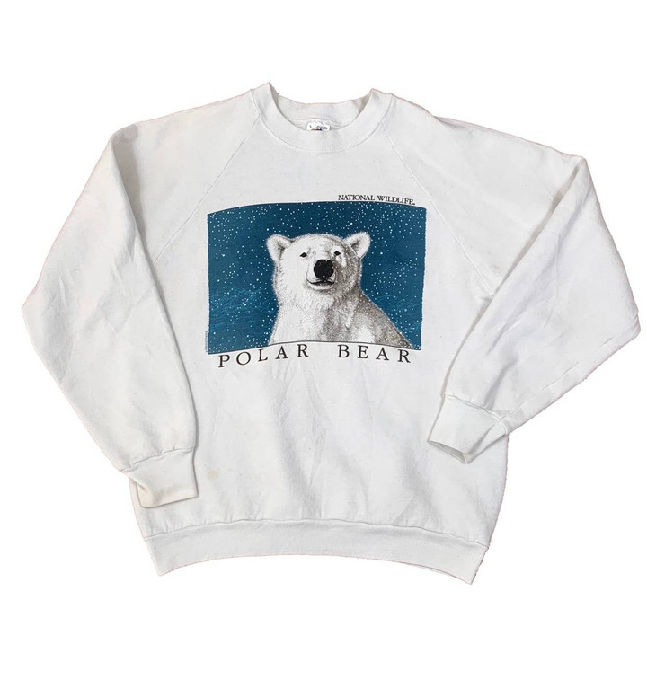 Vintage 1991 Vintage Polar Bear Wildlife Crewneck M