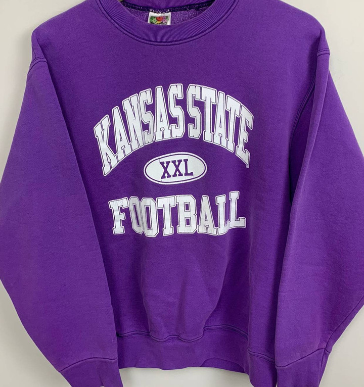 American College American Vintage Vintage Vintage Kstate Purple Football Crewneck