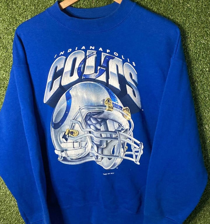 American Vintage Made In Usa Vintage Vtg 1995 M Sportswear Colts Crewneck Sweater Larg