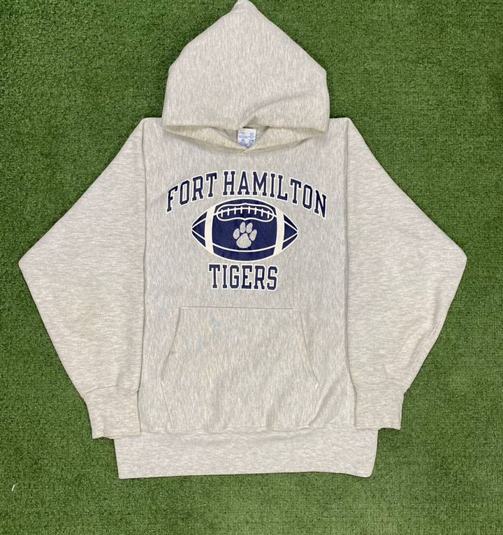 Champion Streetwear Vintage 1990s Fort Hamilton Tigers Football Reverse Weave