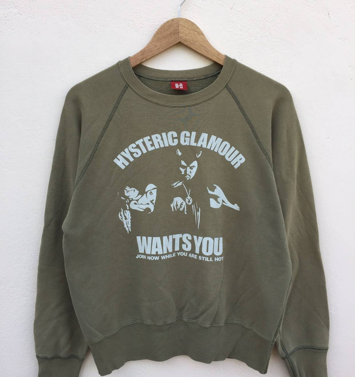 Hysteric Glamour Japanese Brand Vintage Hysteric Glamour Wants You Raglan Crewneck