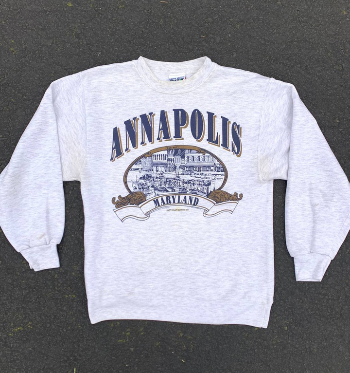 American Vintage Made In Usa Vintage Vintage 1990s Annapolis Maryland City Travel Crewn