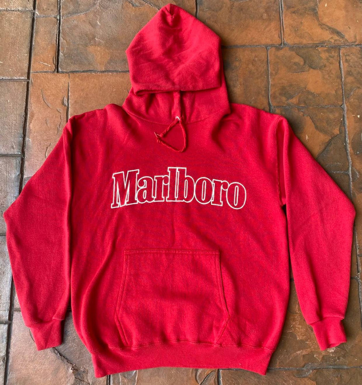 Marlboro Tultex Vintage Vintage 90s Marlboro Logo Spell Out Red s