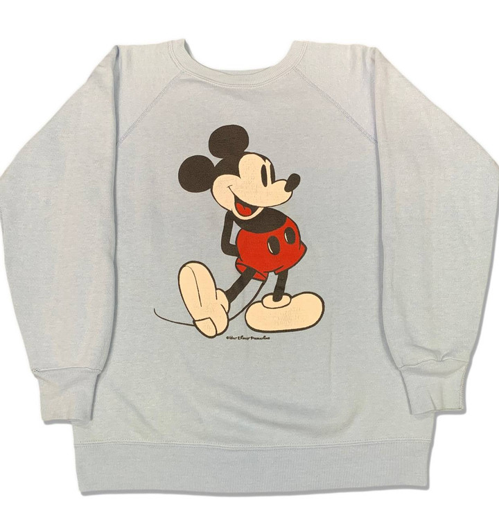 Art Disney Vintage 80s Disney Mickey Mouse Raglan