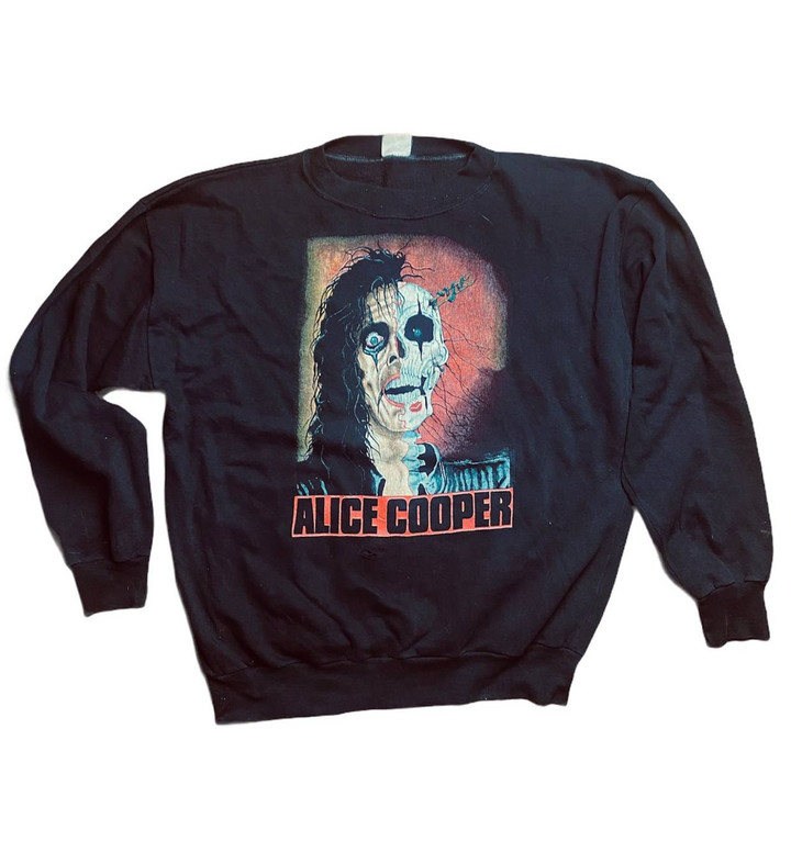 Rock Band Rock T Shirt Vintage Vintage 1989 Alice Cooper Trash Crewneck