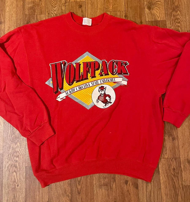 Vintage Vintage 80s Nc State University Wolfpack Spell out Crewneck